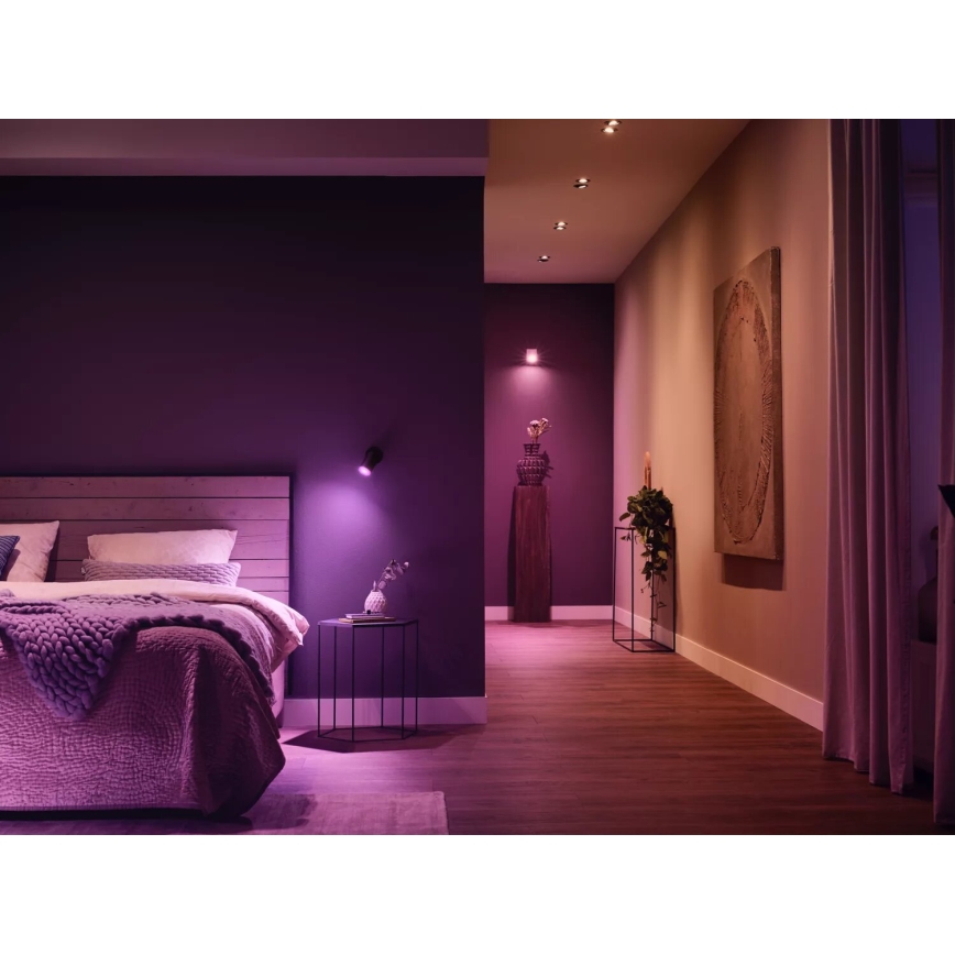 Pagrindinis rinkinys Philips Hue WHITE AND COLOR AMBIANCE 3xGU10/4,2W/230V 2000-6500K + Hue Bridge ir dimerio jungiklis