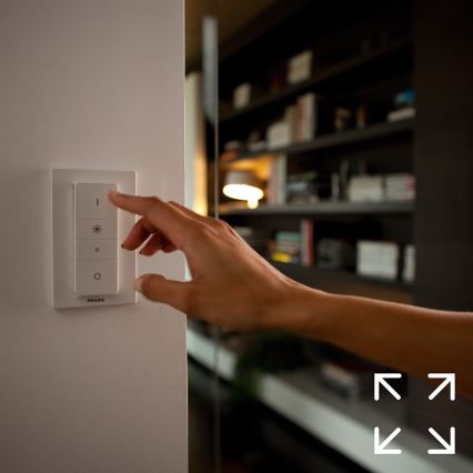 Philips Hue WHITE AMBIANCE pradinis komplektas 2xE27/8W/230V + Hue Bridge ir dimerio jungiklis