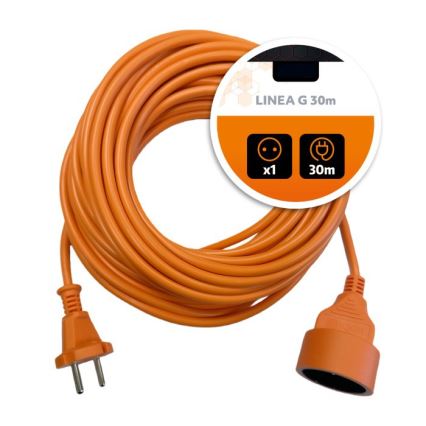 Prailginimo kabelis LINEA G 1Z 30m oranžinis