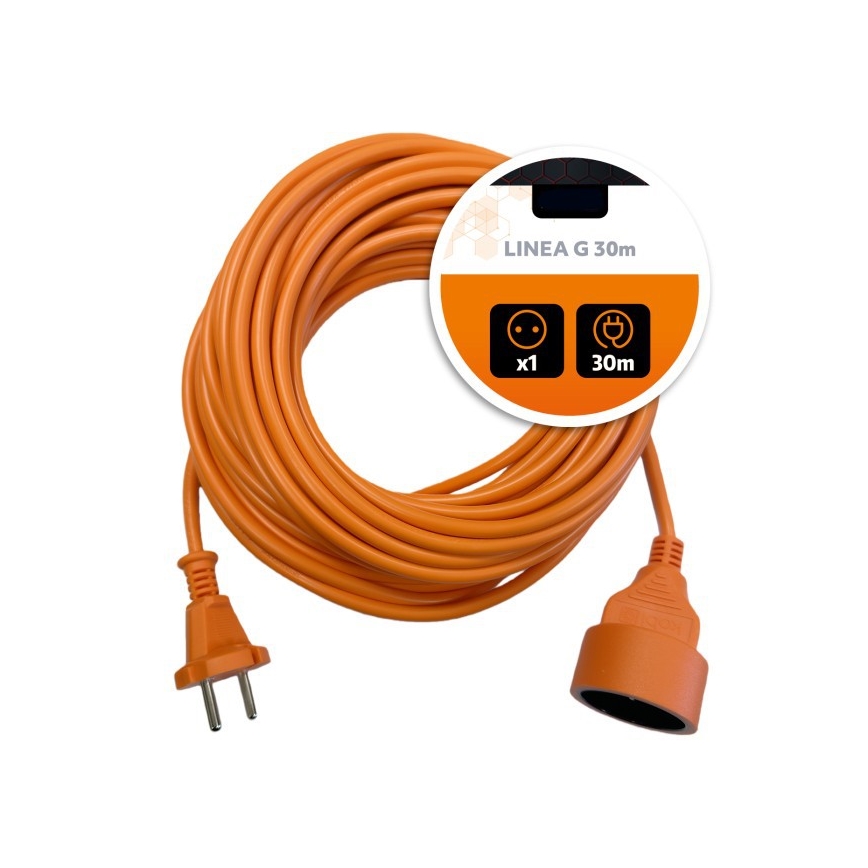 Prailginimo kabelis LINEA G 1Z 30m oranžinis