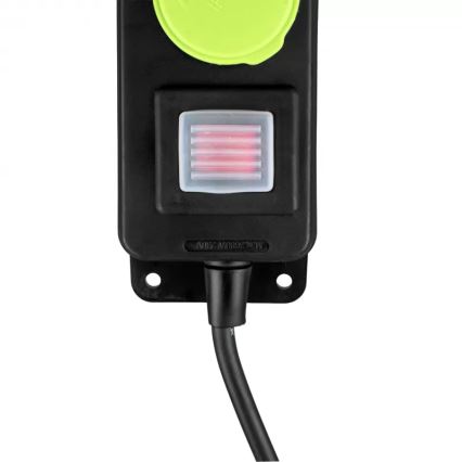 Prailginimo kabelis su jungikliu, 3 lizdai, 10 m, IP44