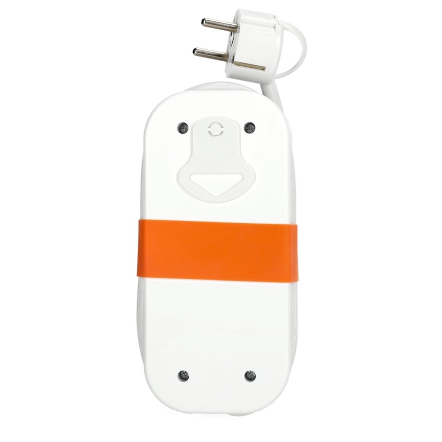 Prailginimo laidas 2Z + 2xUSB 1,4 m balta