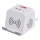 Prailginimo laidas kubas su belaidžiu įkrovimu QI 2Z +2xUSB-A+1xUSB-C 2m balta