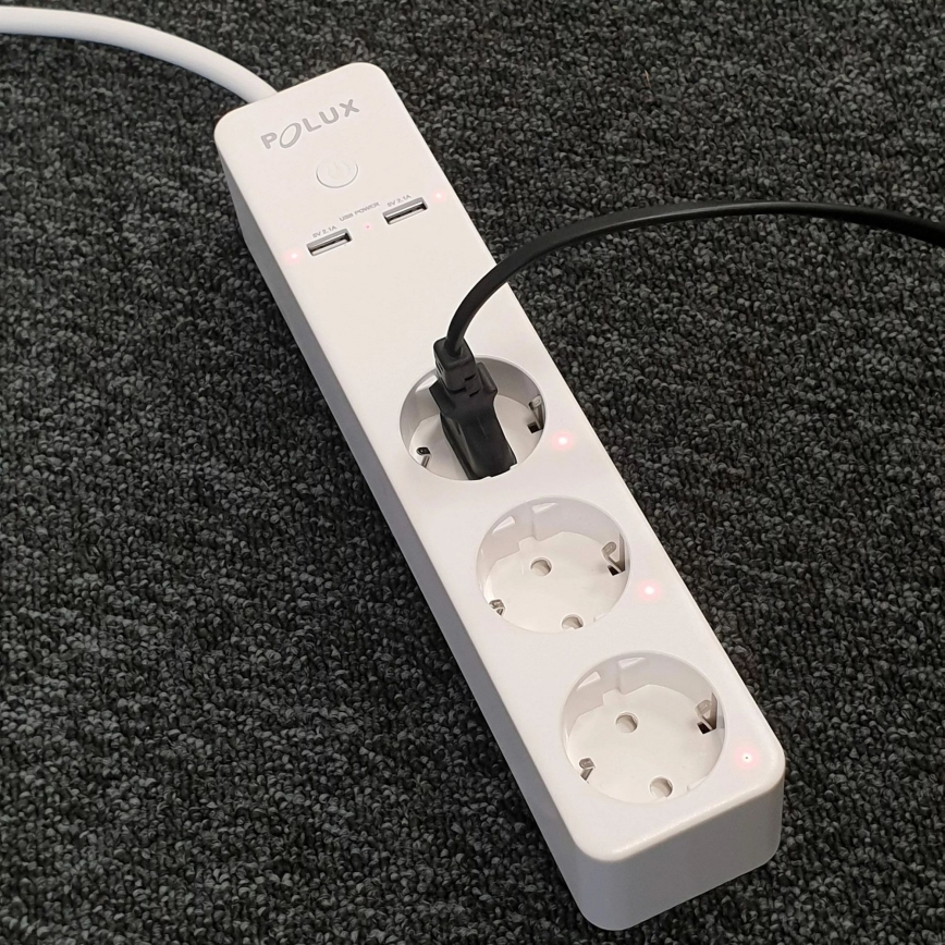 Prailginimo laidas SMART su jungikliu 1,5m + 2xUSB/Wi-Fi Tuya SCHUKO