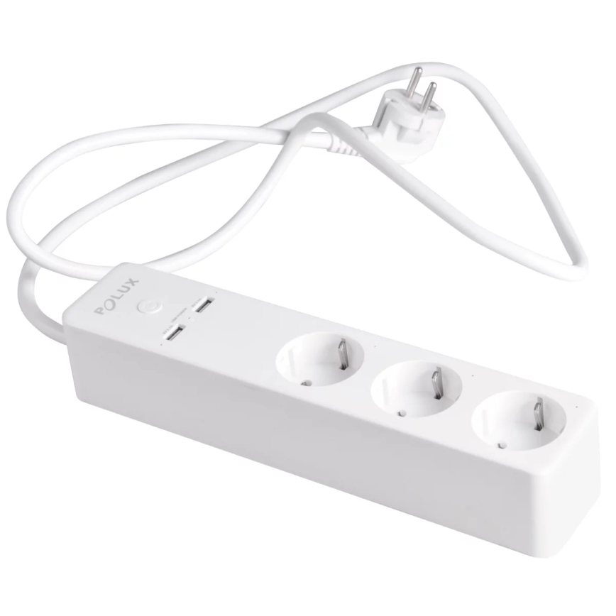 Prailginimo laidas SMART su jungikliu 1,5m + 2xUSB/Wi-Fi Tuya SCHUKO