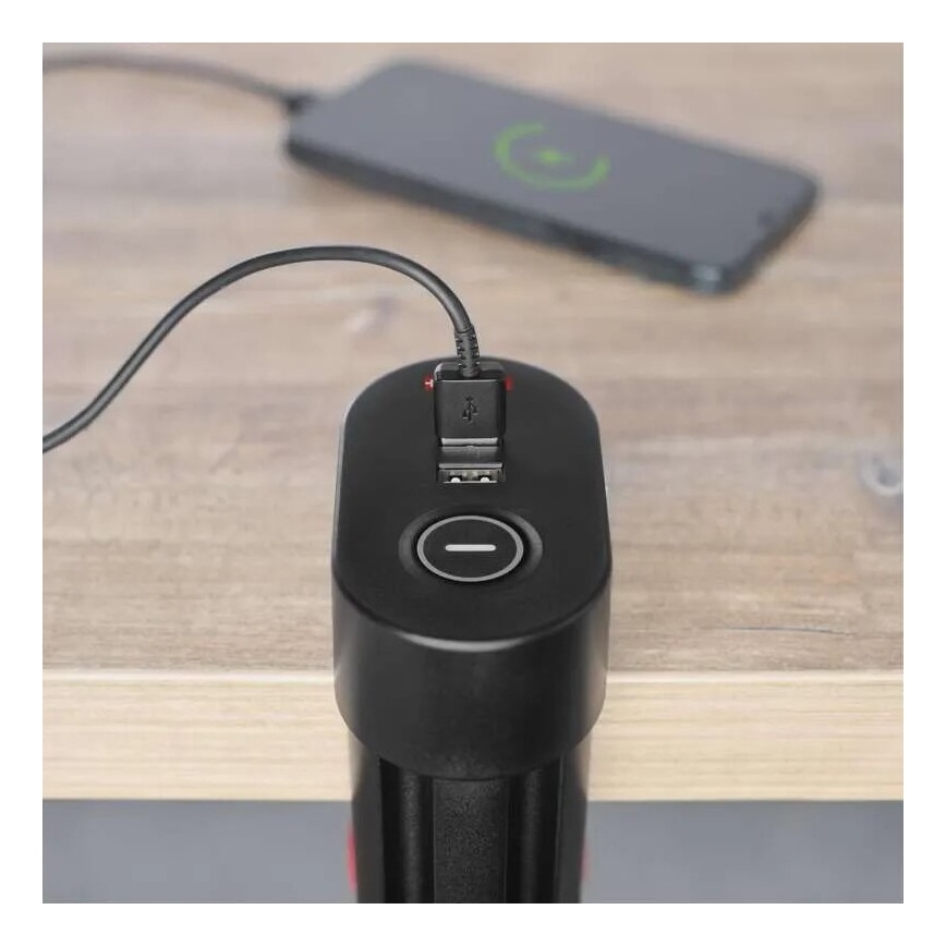 Prailginimo laidas su tvirtinimu prie stalo 3Z + 3xUSB 1,5m juodas