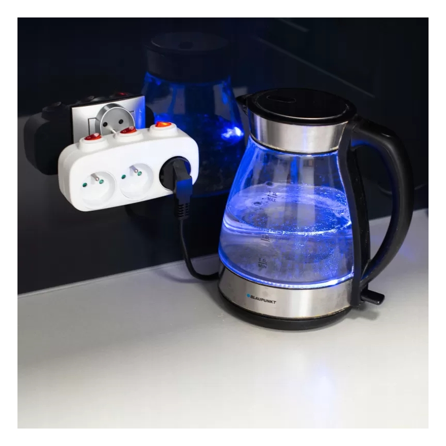 Prailgintojas su jungikliais, 3 lizdai