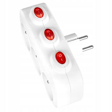 Prailgintojas su jungikliais, 3 lizdai