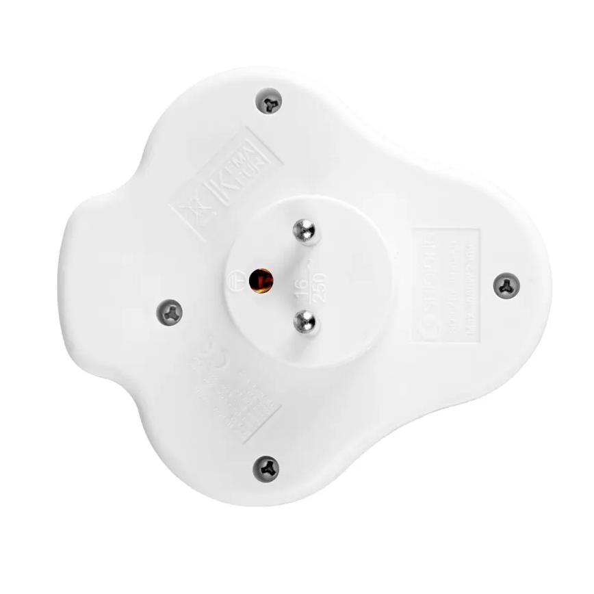 Prailgintuvas su jungikliu, 2 lizdai + USB-C + USB-A