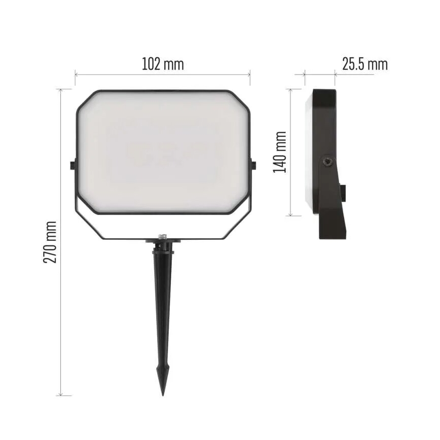 Prailgintuvo rinkinys LED RGBIC Pritemdomas lauko prožektorius LED/4W/230V 3000-6500K IP65 Wi-Fi Tuya