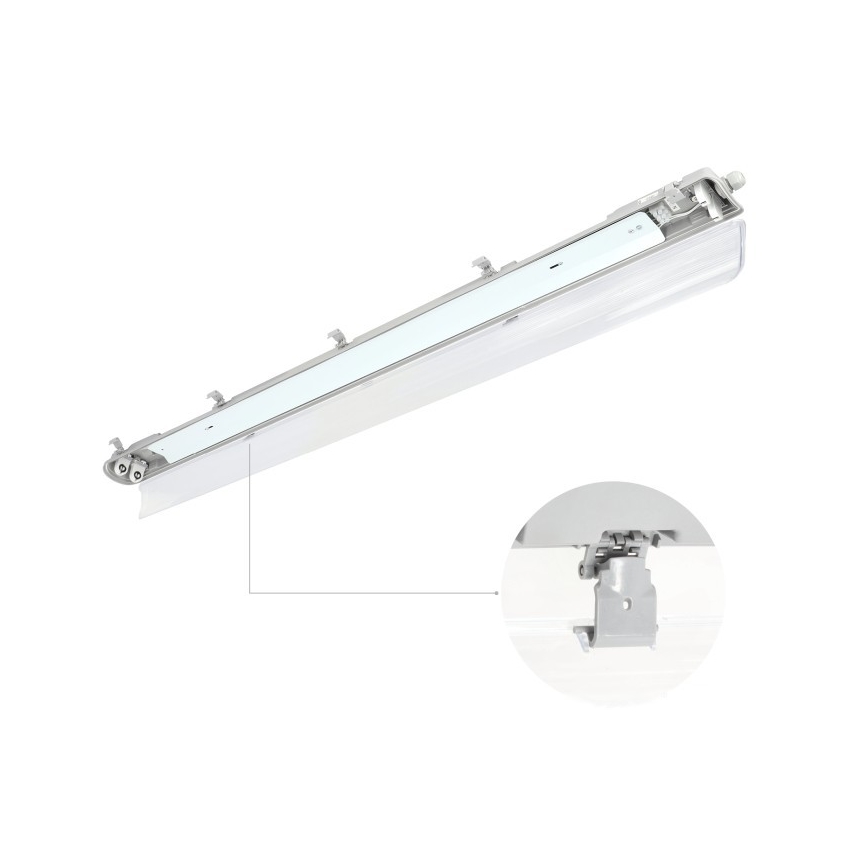 Pramoninė fluorescencinė lempa HERMIC T8 2xG13/18W/230V IP65