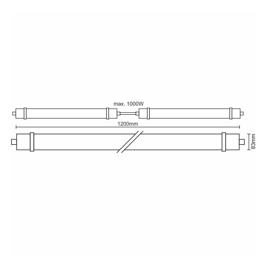 Pramoninis LED šviestuvas su jutikliu LED/40W/180-265V IP65 4000K