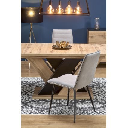 Pratęsiamas valgomasis stalas DROM 160/200x90 cm ąžuolas wotan/juoda