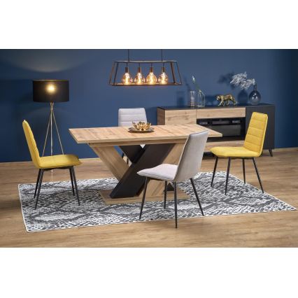 Pratęsiamas valgomasis stalas DROM 160/200x90 cm ąžuolas wotan/juoda