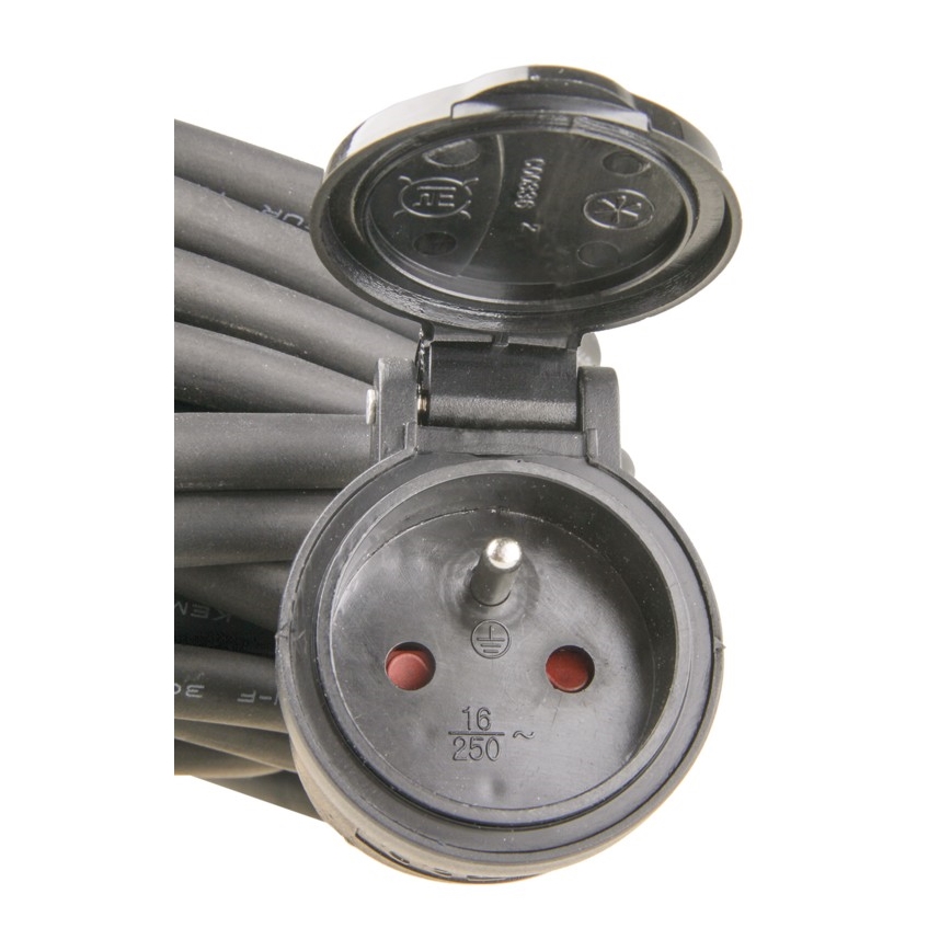 Pratęsiamasis guminis kabelis 1 lizdas 20 m IP44