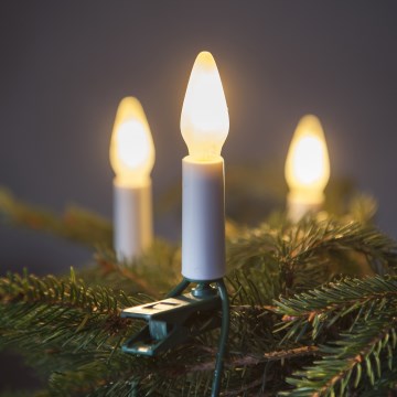 Pratęsimas LED Lauko Kalėdinė girlianda FELICIA FILAMENT 20xE10 14m balta/šilta balta IP44, Made in the EU