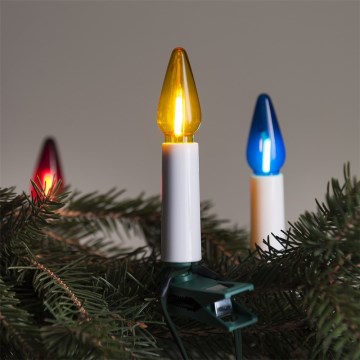 Pratęsimas LED Lauko Kalėdinė girlianda FELICIA FILAMENT 20xE10 14m spalvingas/šilta balta IP44, Made in the EU