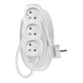 Pratęsimo laidas 3 lizdų, 3 m, baltas