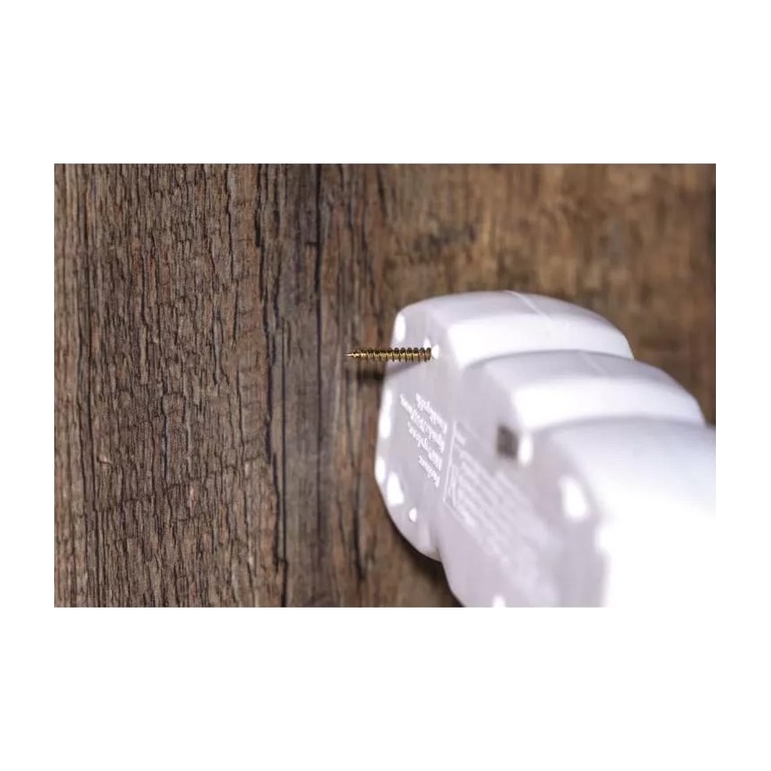 Pratęsimo laidas su jungikliu 4 lizdai 10 m baltas