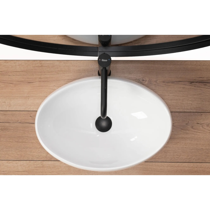 Praustuvas ant stalviršio LINDA 34x48,5 cm keramikinis/blizgus baltas