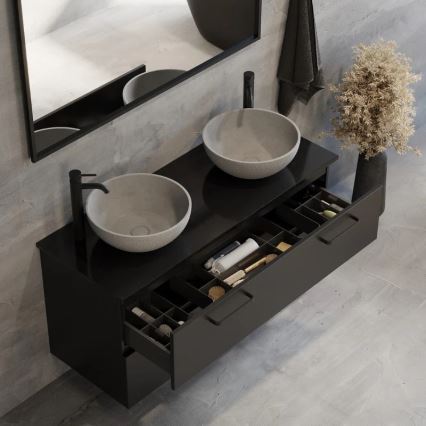 Praustuvas BERGEN montuojamas ant stalviršio Ø 39 cm, betonas/pilka