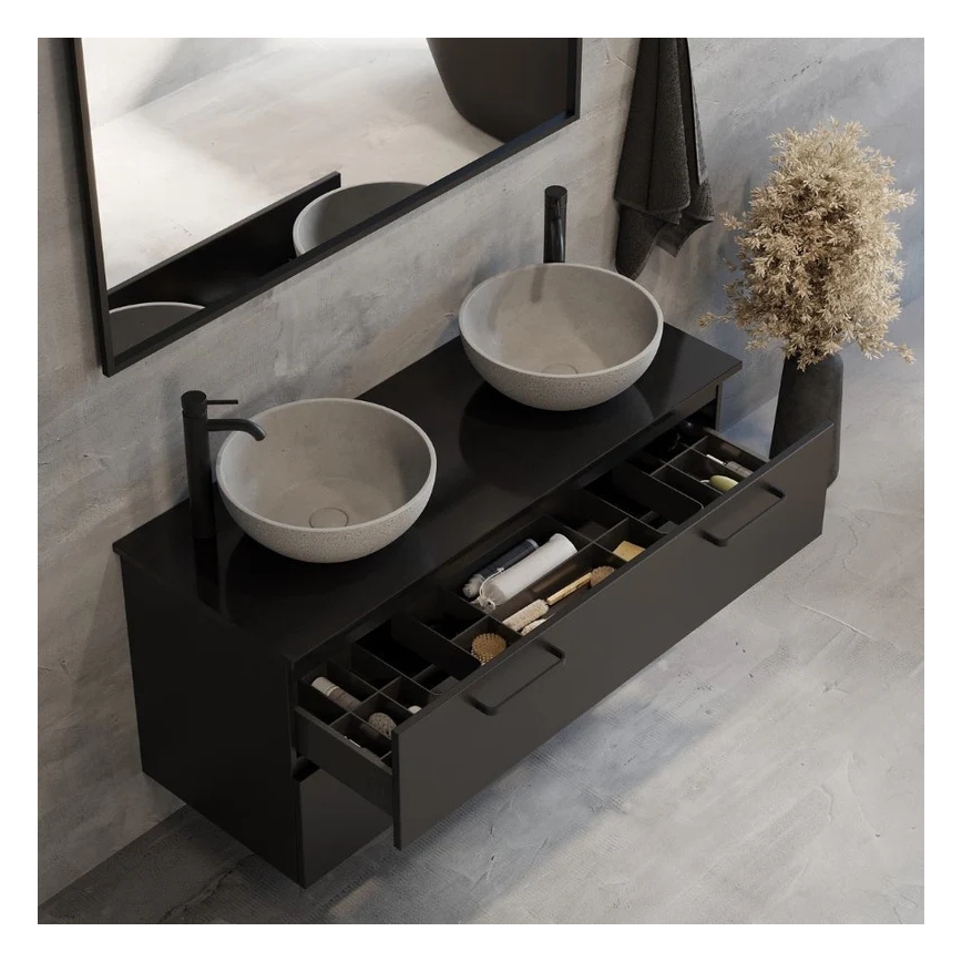 Praustuvas BERGEN montuojamas ant stalviršio Ø 39 cm, betonas/pilka