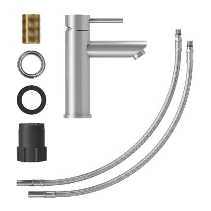 Praustuvo maišytuvas RINGSTED 17,8 cm, šlifuoto nerūdijančio plieno