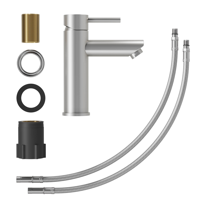 Praustuvo maišytuvas RINGSTED 17,8 cm, šlifuoto nerūdijančio plieno