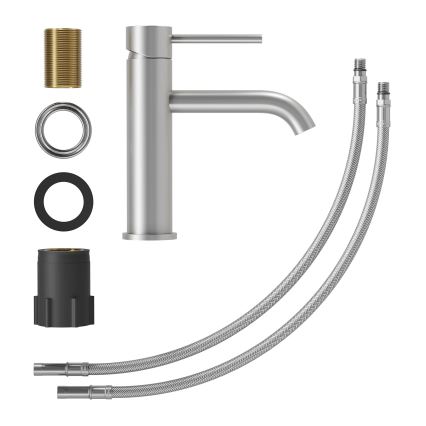 Praustuvo maišytuvas SOVANG, 18,3 cm, pagamintas iš šlifuoto nerūdijančio plieno