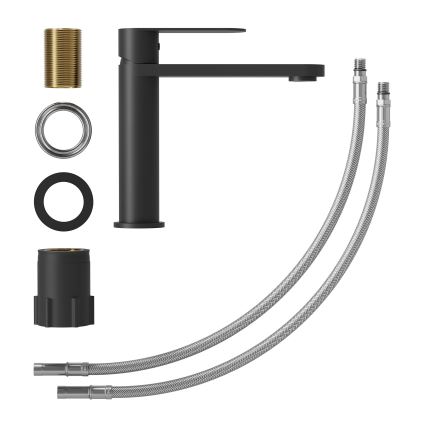 Praustuvo maišytuvas TARNBY 17,3 cm matinė juoda