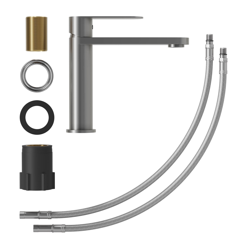 Praustuvo maišytuvas TARNBY 17,3 cm, milteliniu būdu padengtas pilkas