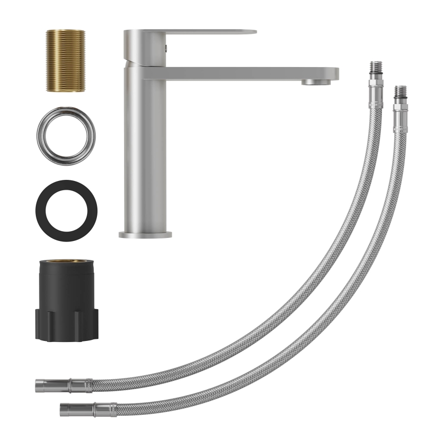 Praustuvo maišytuvas TARNBY 17,3 cm, šlifuotas nerūdijantis plienas