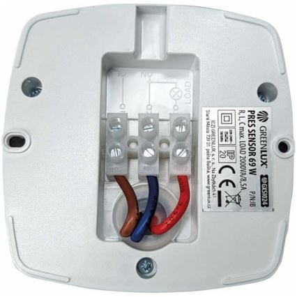 PRES SENSOR 2000W buvimo jutiklis, baltas