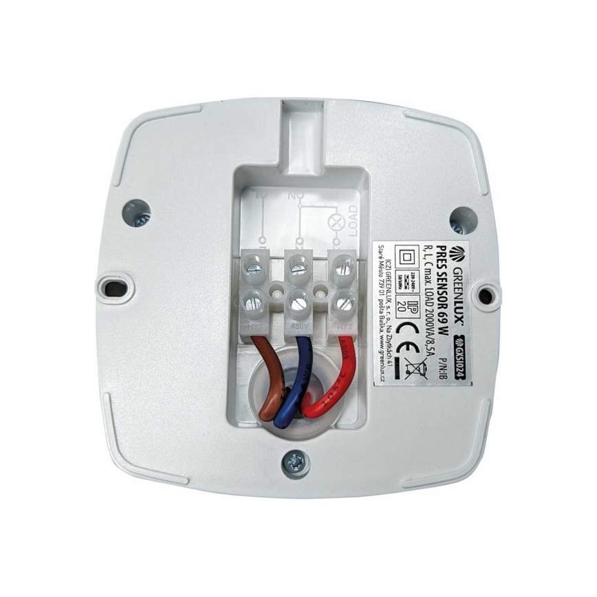 PRES SENSOR 2000W buvimo jutiklis, baltas