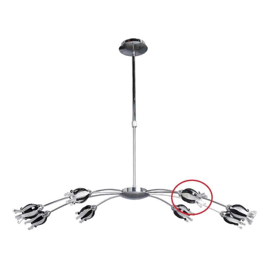 Prezent 14009 - Atsarginis stiklas šviestuvui BLACK JACK G9 blizgus chromas