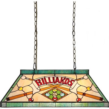 Prezent 1715 - Pakabinamas šviestuvas su grandine TIFFANY BILLIARD 3xE27/60W/230V
