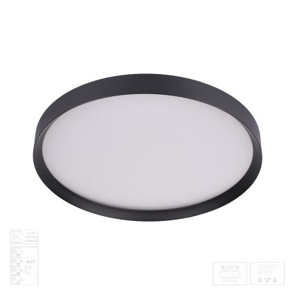 Prezent 17313 - dimeriu reguliuojamas LED lubinis šviestuvas MAYSA LED/36W/230V 3000/4000/6000K skers. 39,5 cm juodas