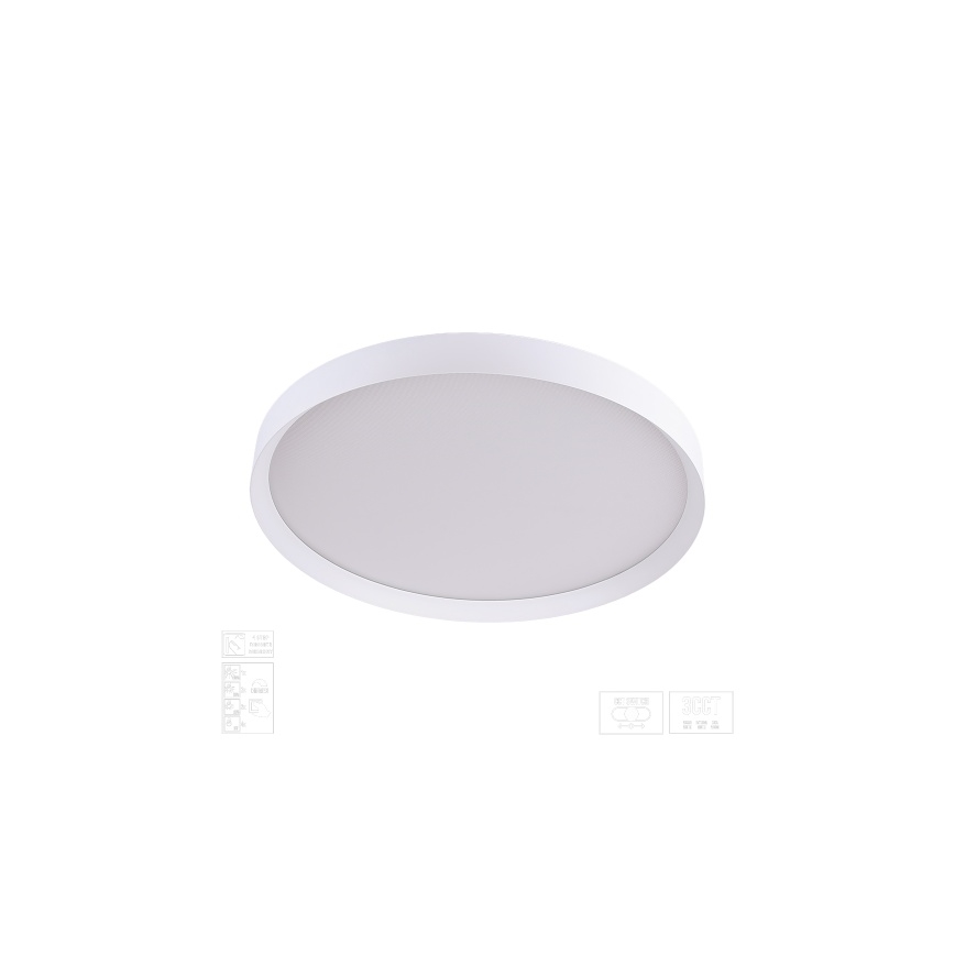 Prezent 17314 - MAYSA LED dimeriuojamas lubinis šviestuvas, 42 W, 230 V, 3000/4000/6000 K, skersmuo 48,5 cm, baltas