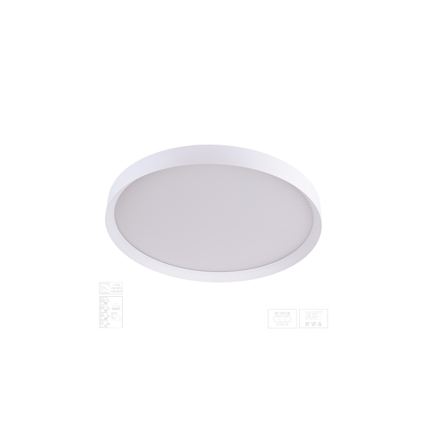 Prezent 17316 - LED Reguliuojamas lubinis šviestuvas MAYSA LED/72W/230V 3000/4000/6000K Ø 77 cm balta