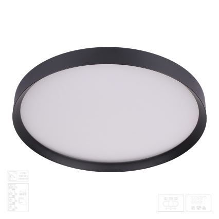 Prezent 17317 - dimeriuojamas lubų šviestuvas MAYSA LED/72W/230V 3000/4000/6000K skersmuo 77 cm juodas
