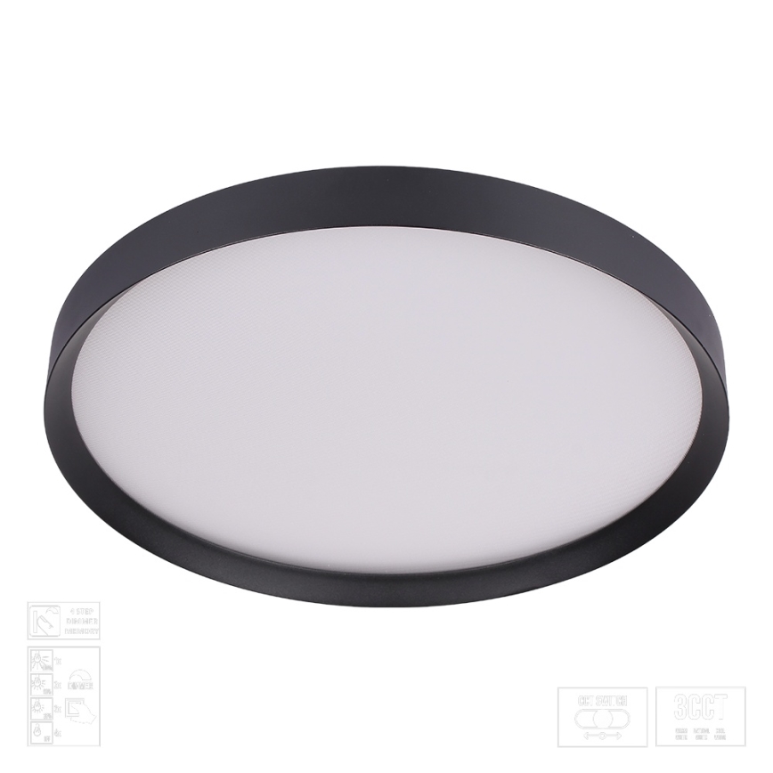 Prezent 17317 - dimeriuojamas lubų šviestuvas MAYSA LED/72W/230V 3000/4000/6000K skersmuo 77 cm juodas