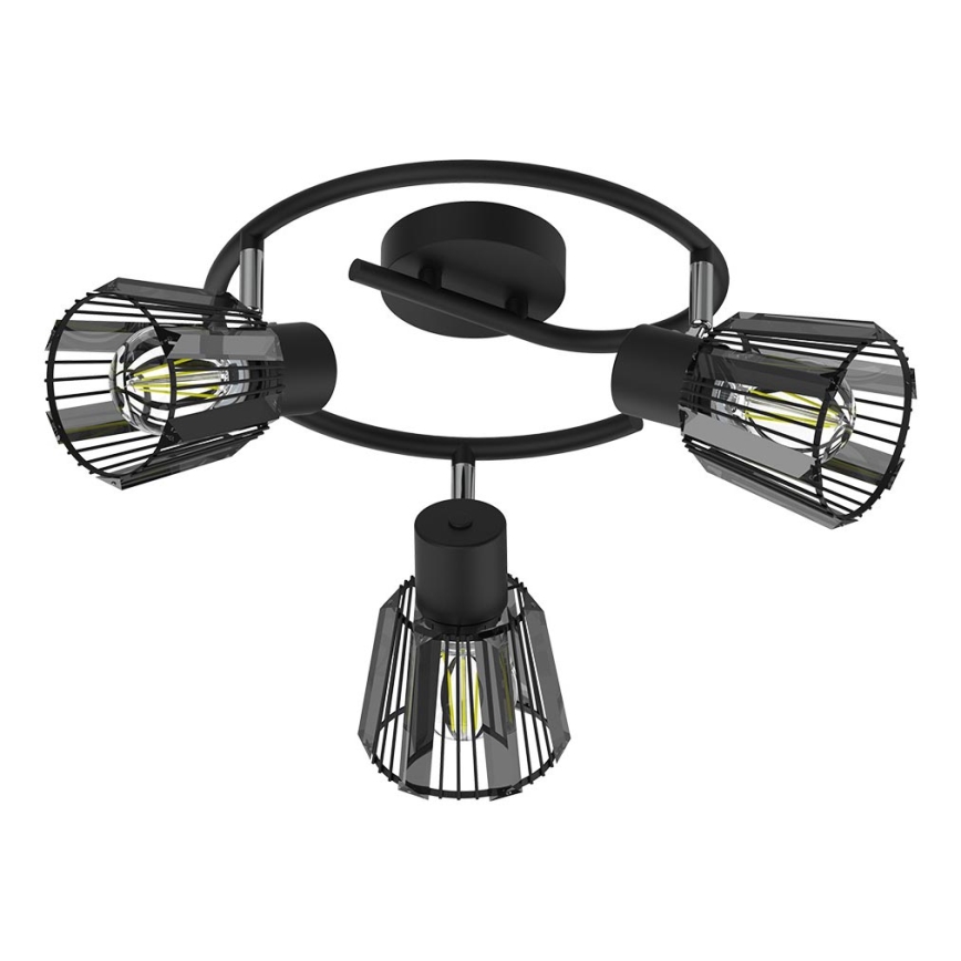 Prezent 27518 - Akcentinis apšvietimas PONTEO 3xE27/40W/230V juoda
