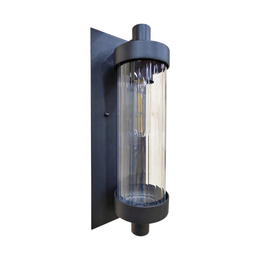 Prezent 28213A - Lauko sieninis šviestuvas VERTICA 1xE27/35W/230V IP54 juoda