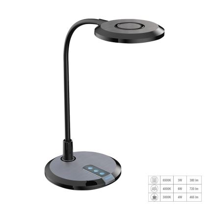 Prezent 31219 - LED Pritemdoma jutiklinė lanksti stalinė lempa PIXIE LED/7W/230V 3000-6500K