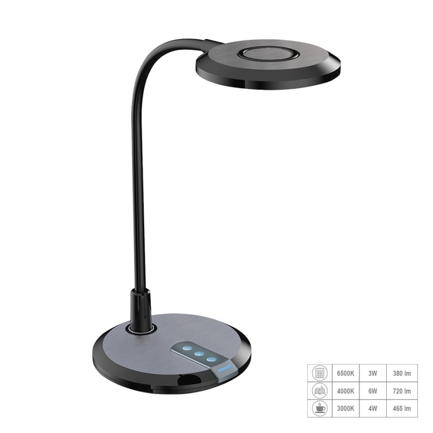 Prezent 31219 - LED Pritemdoma jutiklinė lanksti stalinė lempa PIXIE LED/7W/230V 3000-6500K