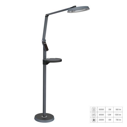 Prezent 31220 – LED Pritemdomas jutiklinis toršeras SALSA LED/15W/230V USB