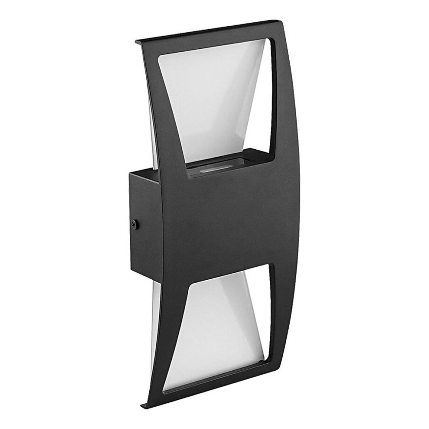 Prezent 31310 - LED sieninis lauko šviestuvas OZZ 2xLED/4W/230V IP44 juoda