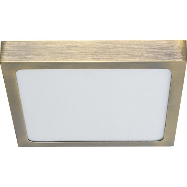 Prezent 49063 - LED lubinis šviestuvas LENYS LED/15W/230V 4000K 17,5x17,5 cm žalvaris