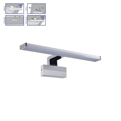 Prezent 70226  - LED vonios veidrodžio apšvietimas TREMOLO PLUS LED/8W/230V IP44 3000/4000K 40 cm
