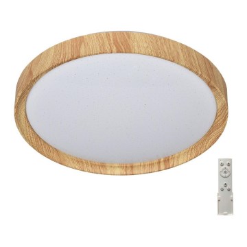 Prezent 71330 - LED reguliuojamas lubų šviestuvas WOODEN LED/33W/230V 3000-6500K + nuotolinis valdymas
